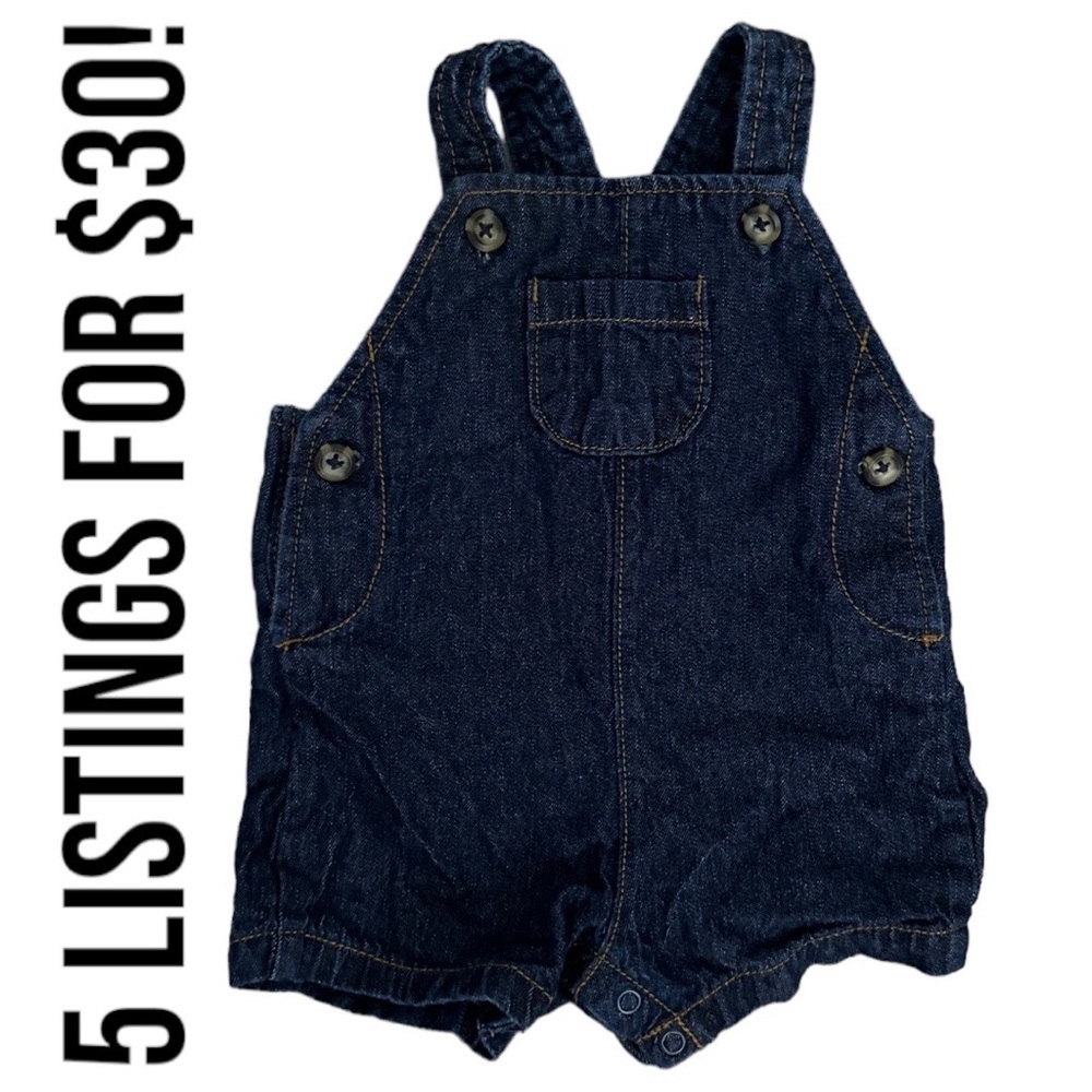 Carter’s 3 month baby boy overalls dark denim